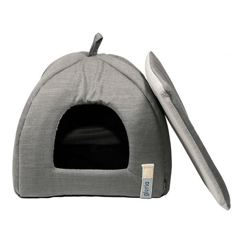 Hundebett Gloria Green Dreams – Grau (40 x 40 cm)